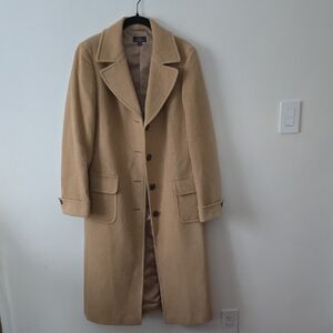 Brooks Brothers Camelhair Tan Trench Coat for Women Size 10